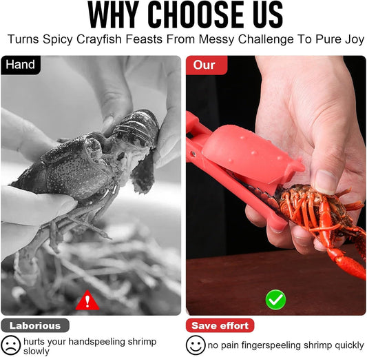 2025 New Crawfish Peeler Tool,Crawfish Sheller Tool,Crawfish Sheller Seafood Tool,Crawfish Tail Peeler Crayfish Shucker Tool,Crayfish Shelling Device Shrimp Peeler,Crawfish Peeler Peelers (3 colors)