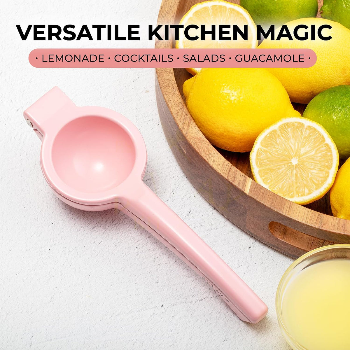 Metal Lemon Squeezer - Handheld Lemon Juicer Squeezer - Easy to Use Citrus Juicer - Manual Press for Extracting the Most Juice Possible - Extracts Every Last Drop