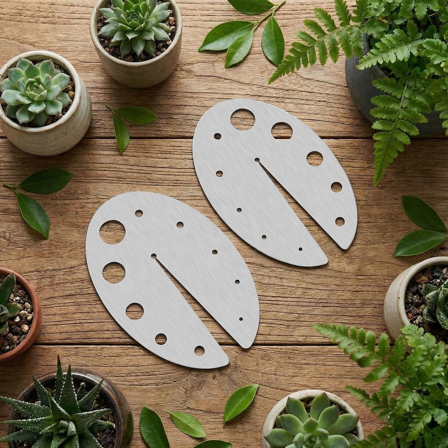 2 Pack Herb Stripper Tool 10 Holes Stainless Steel Herbs Leaf Stripping Tool for Kale Collard Greens Thyme Basil Rosemary Stripper Chard Leafy Vegetables