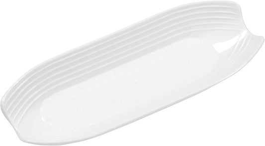 Fox Run Plastic Corn on the Cob Dish, Set of 2, White Trays
