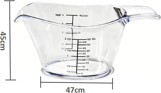 2 oz mini small milliliter measuring cup 1/4 cup acrylic measuring cup | Set of 2 small measuring cups, 2 oz/60 ml mini cups, with teaspoon/tablespoon/oz/ml markings, clear and easy-to-read scale