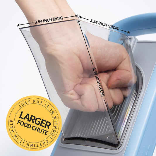Safe Mandoline Slicer for Kitchen, 6 in 1 Vegetable Chopper, Potato Slicer | Safe Mandoline Slicer, French Fry Cutter For Potatoes, Potato Slicer, Food Chopper, Adjustable Thickness 0.1-8 mm with Brush