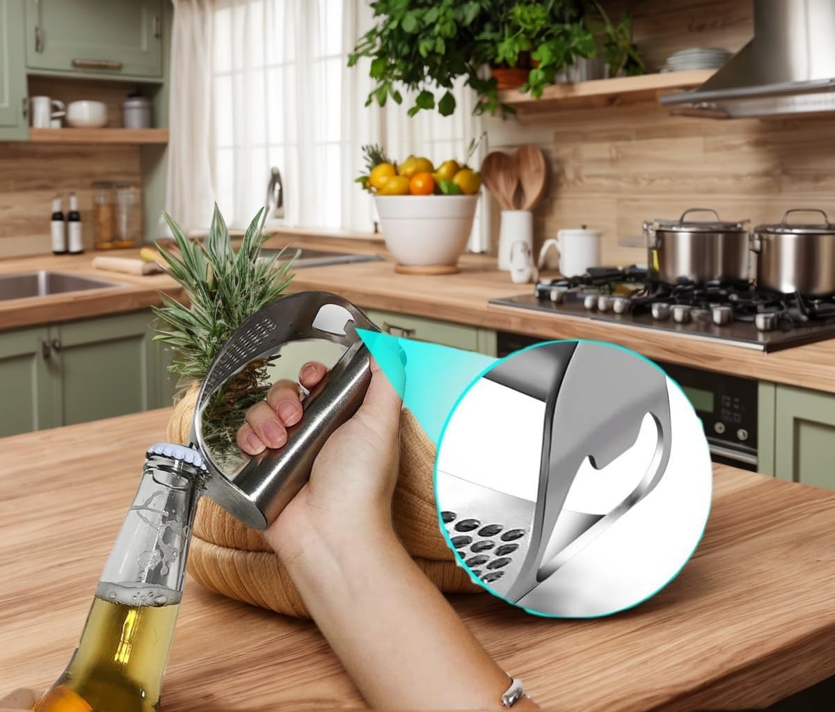 Stainless Steel Garlic Press 2026 New Heavy Duty Manual Mincer with Peeler and Cleaning Brush for Kitchen Use