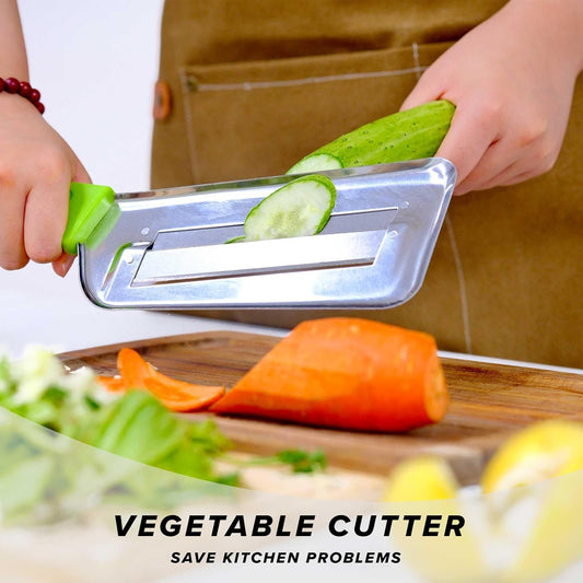 3Pcs Stainless Steel Dual Blade Julienne Cutter with Ergonomic Handle,Multifunctional Rust-resistant Kitchen Tool,Shredder Knife for Cabbage&Carrot&Potato&Fish (Beige, yellow and green)