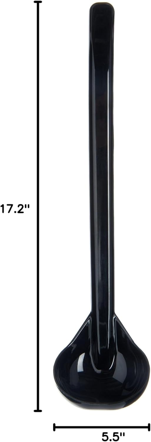 029503 Carly Plastic Dressing/Serving Ladle, 1 oz./9.5", Black