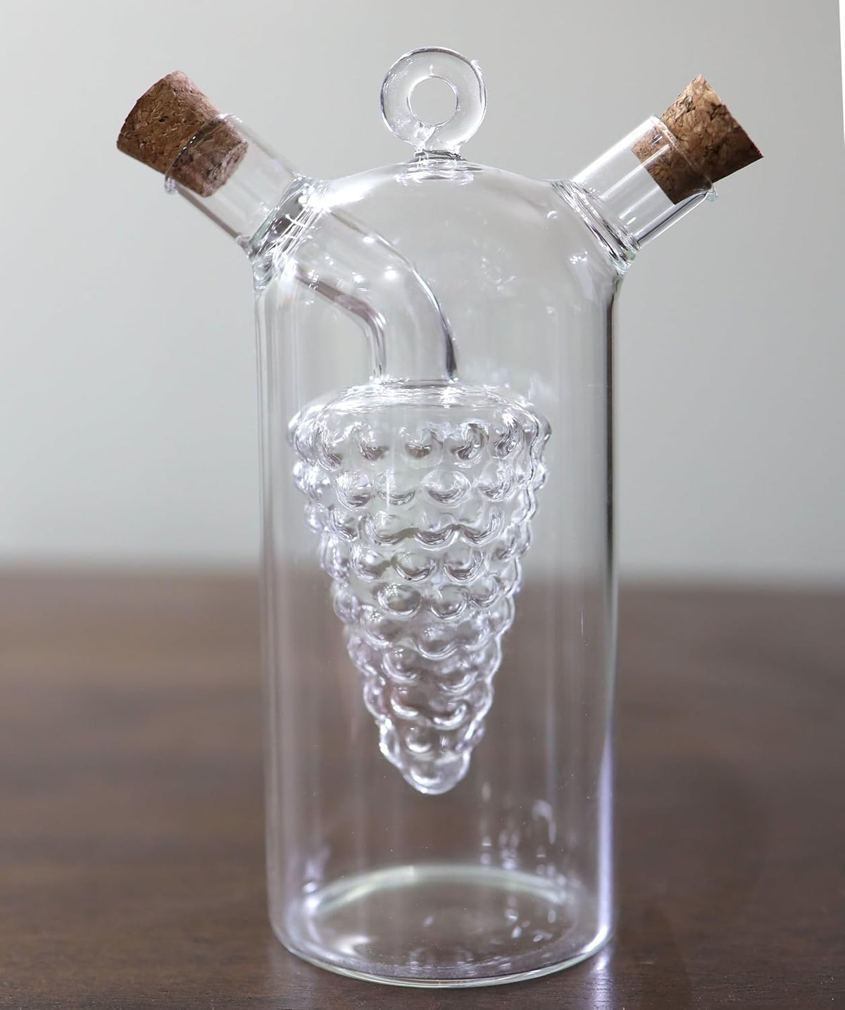 2-in-1 Oil & Vinegar Cruet Pourer Glass Dispenser Bottle