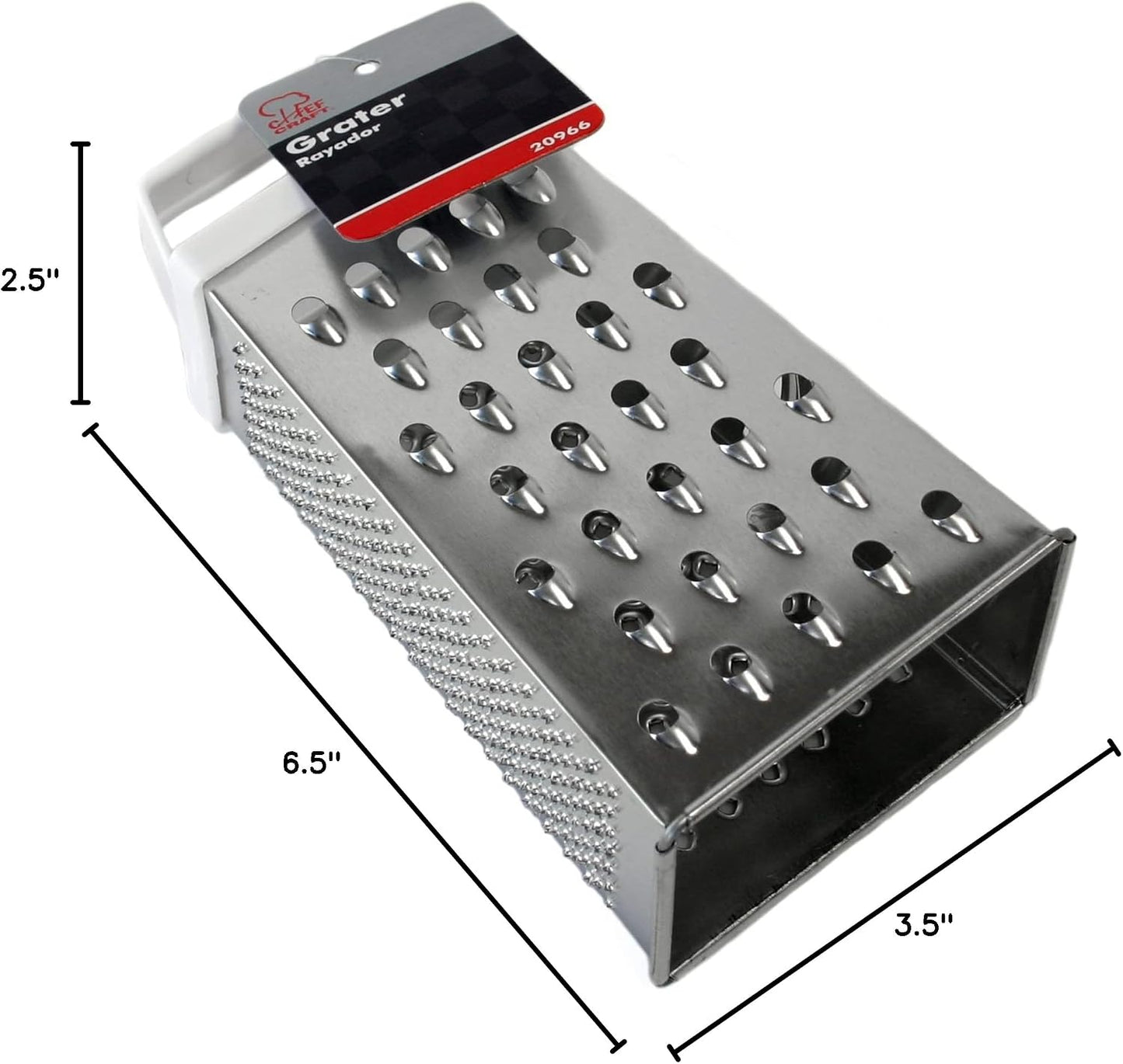 Pyramid Tin-Plated Grater, 6 inch, Stainless Steel
