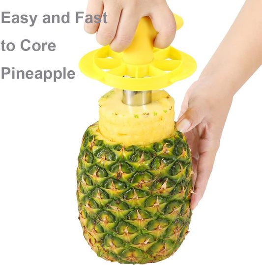 Easy Kitchen Tool Fruit Pineapple Peeler Corer Slicer Cutter | With Stainless Steel