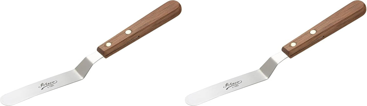 1385 Offset Spatula with 4.5-Inch Stainless Steel Blade, Wood Handle, 4.5 Inch, natural