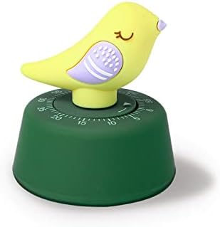Quirky Creature Mechanical Kitchen Timer, Cute 60-Minute Manual Wind Up Countdown Clock, Unique Matte Blue Visual Timer for Kids, Creative Study Tool & Office Desk Gift (Blue)