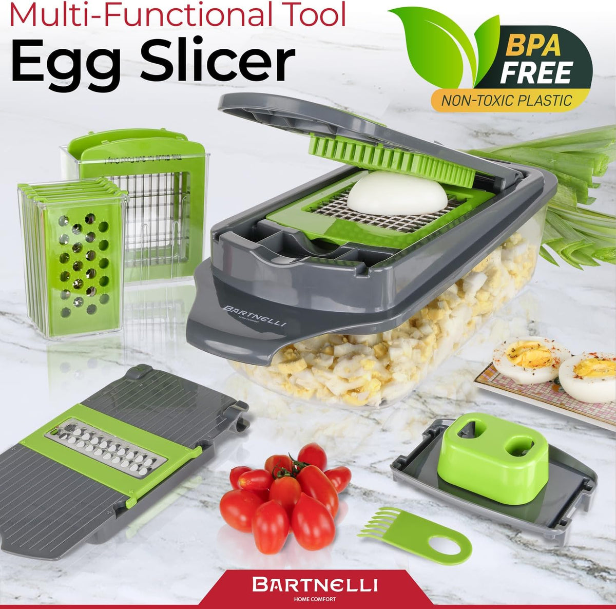 Vegetable Chopper Food Slicer Pro | 15 Pc MultiFuctional Kitchen Gadgets for Onion, Veggie, Cheese Grater, Vegetables Cutter With Large Container, Easy to Clean, With Bonus Brush and Fork