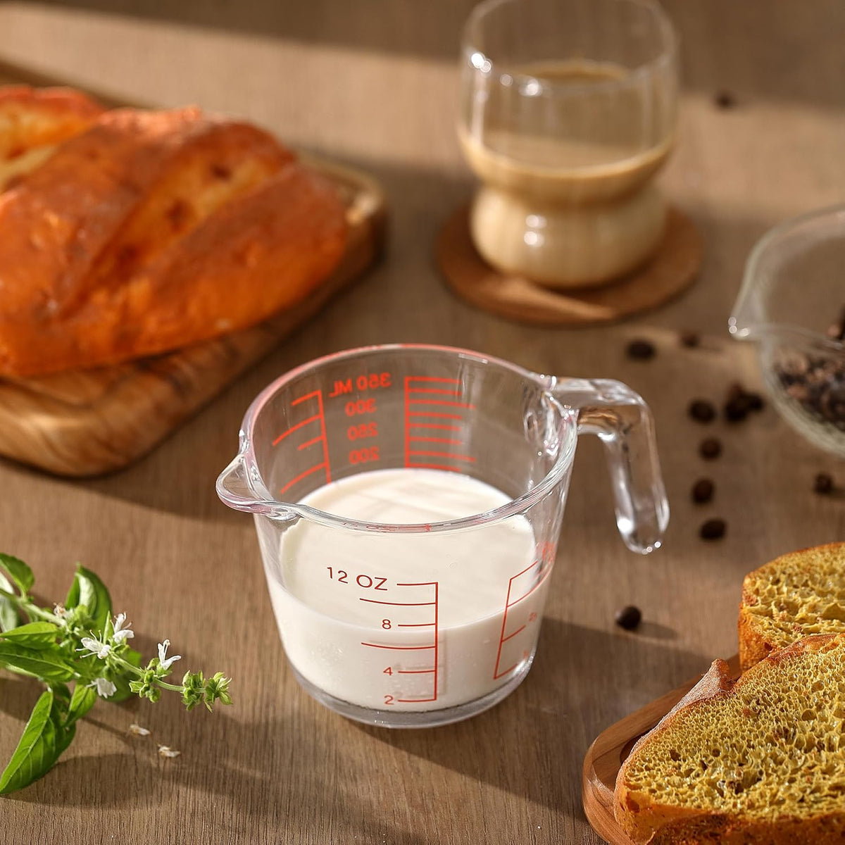 Glass Measuring Cup For Baking and Cooking, kitchen Essentials Tools