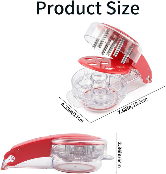 Cherry Pitter Tool, Portable Cherry Corer Pitter with Ergonomic Push Design, Pit 6 Cherries at Once, for Making Cherries Jam, Easy to Use