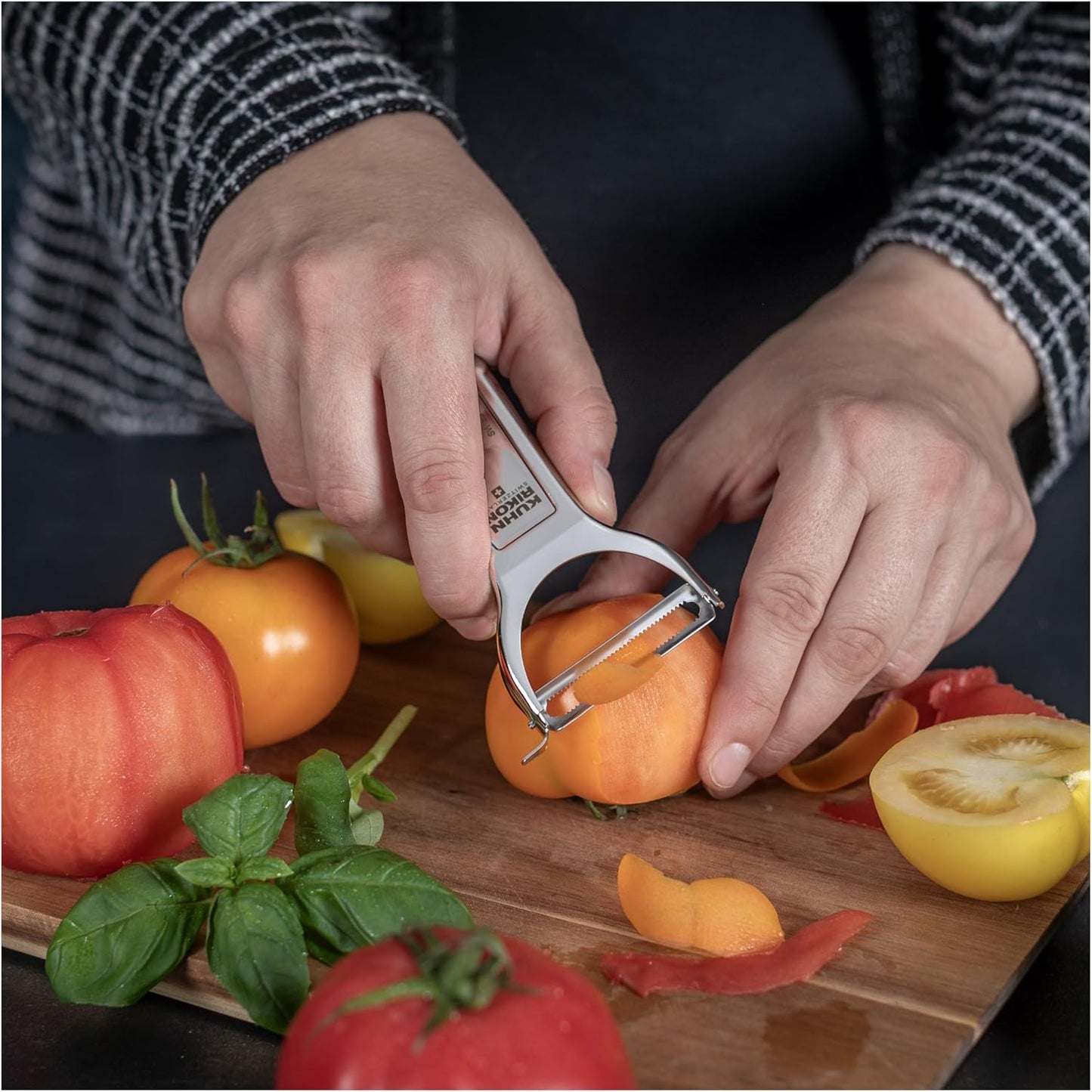 Kuhn Rikon Swiss Metal Peeler 4”, Stainless Steel