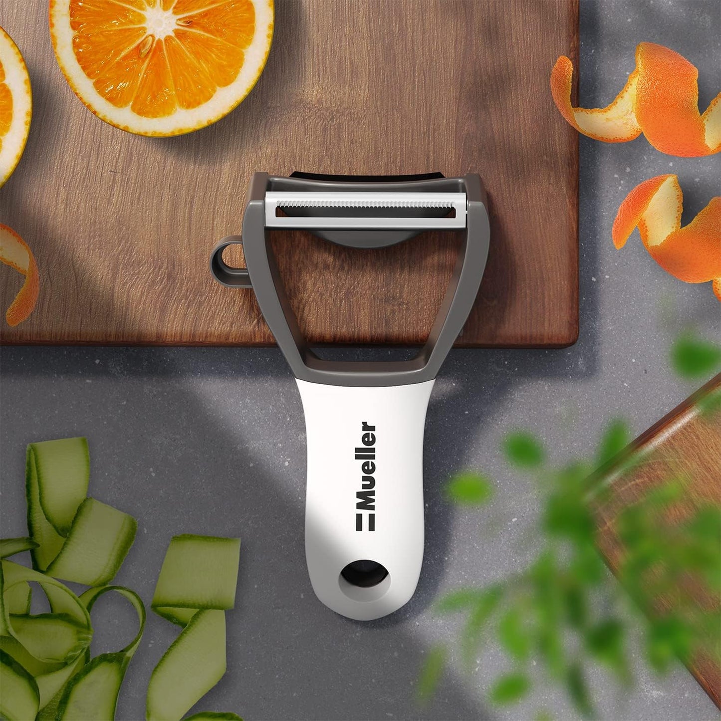 Mueller Ultra 4 in 1 Peeler Vegetable Peeler Kitchen Tool with Multiple Blades, Corn Stripper, Orange Peeler, Potato Eye Remover, Straight Blade Slicer