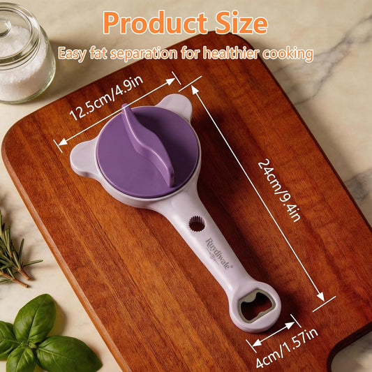 2026 New 4-in-1 Jar Opener - Adjustable Stainless Steel Lid Remover for Seniors & Arthritis Sufferers, Fits Kitchen Jars, Bottles & Cans(White)