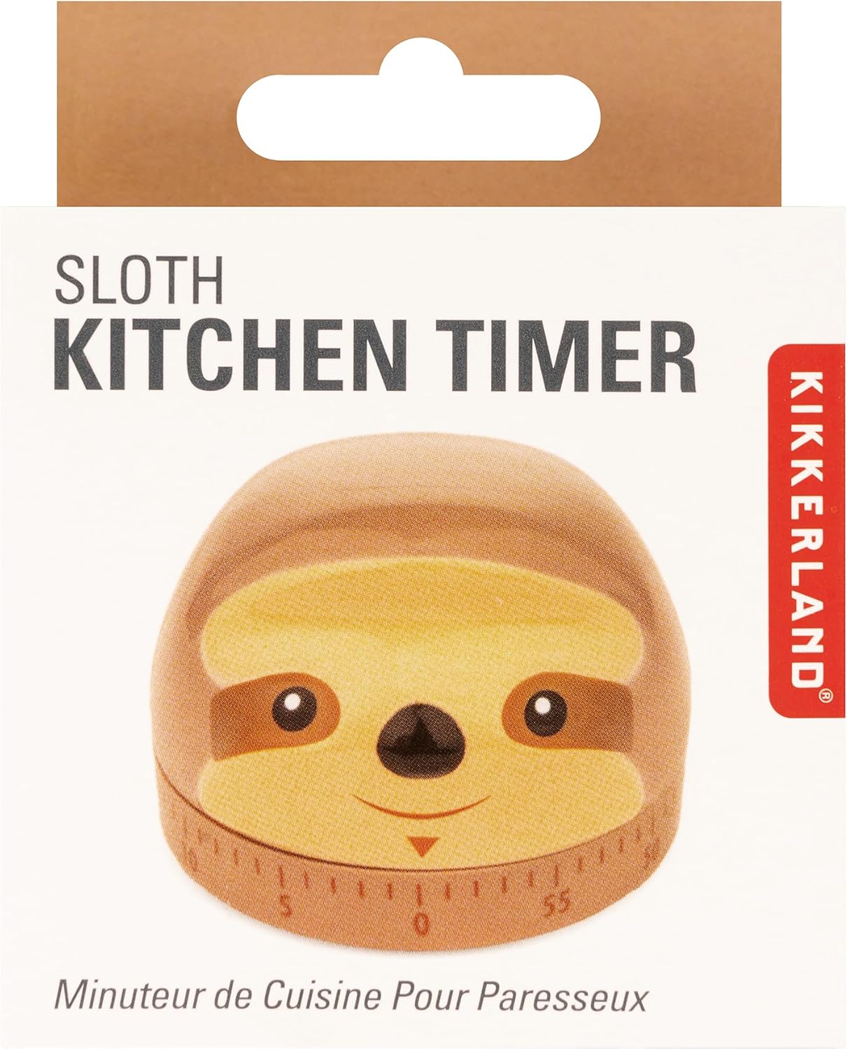 Kikkerland Sloth Timer – Fun Gadget for Home & Kitchen – 60 Minute Windup Timekeeper for Cooking