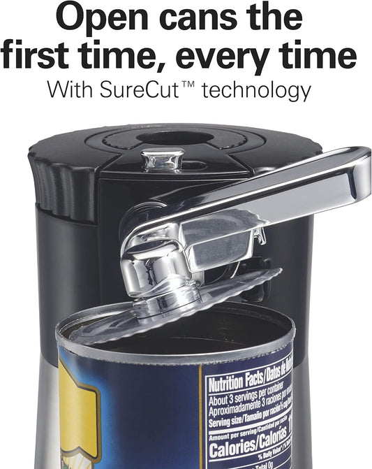 Hamilton Beach OpenStation Electric Automatic Can Opener for Kitchen with Multi Tool and Bottle and Jar Opening Tools, Auto Shutoff, Cord Storage, and Sure Cut Technology, Stainless Steel (76382)