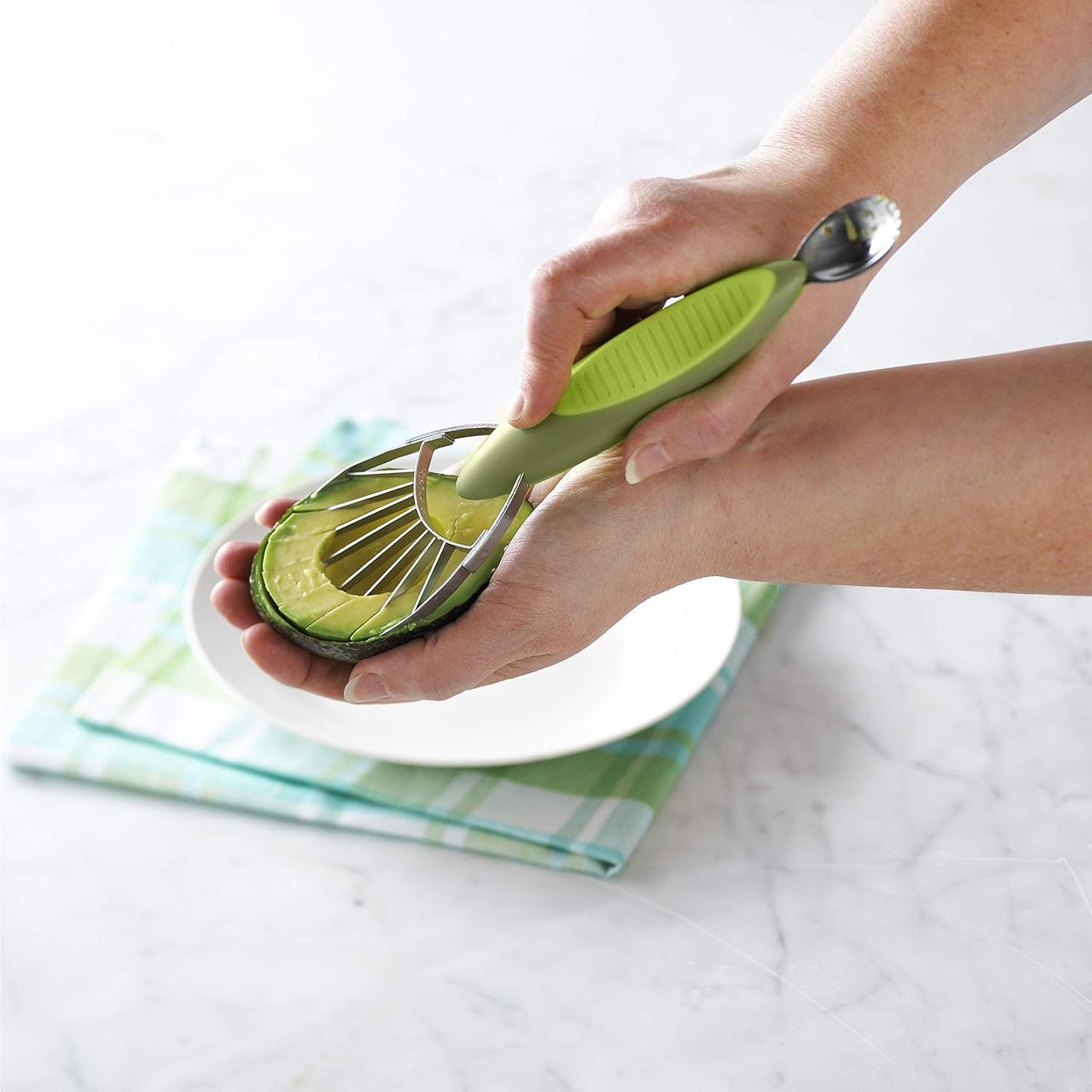 Trudeau 2-in-1 Avocado Slicer, Green
