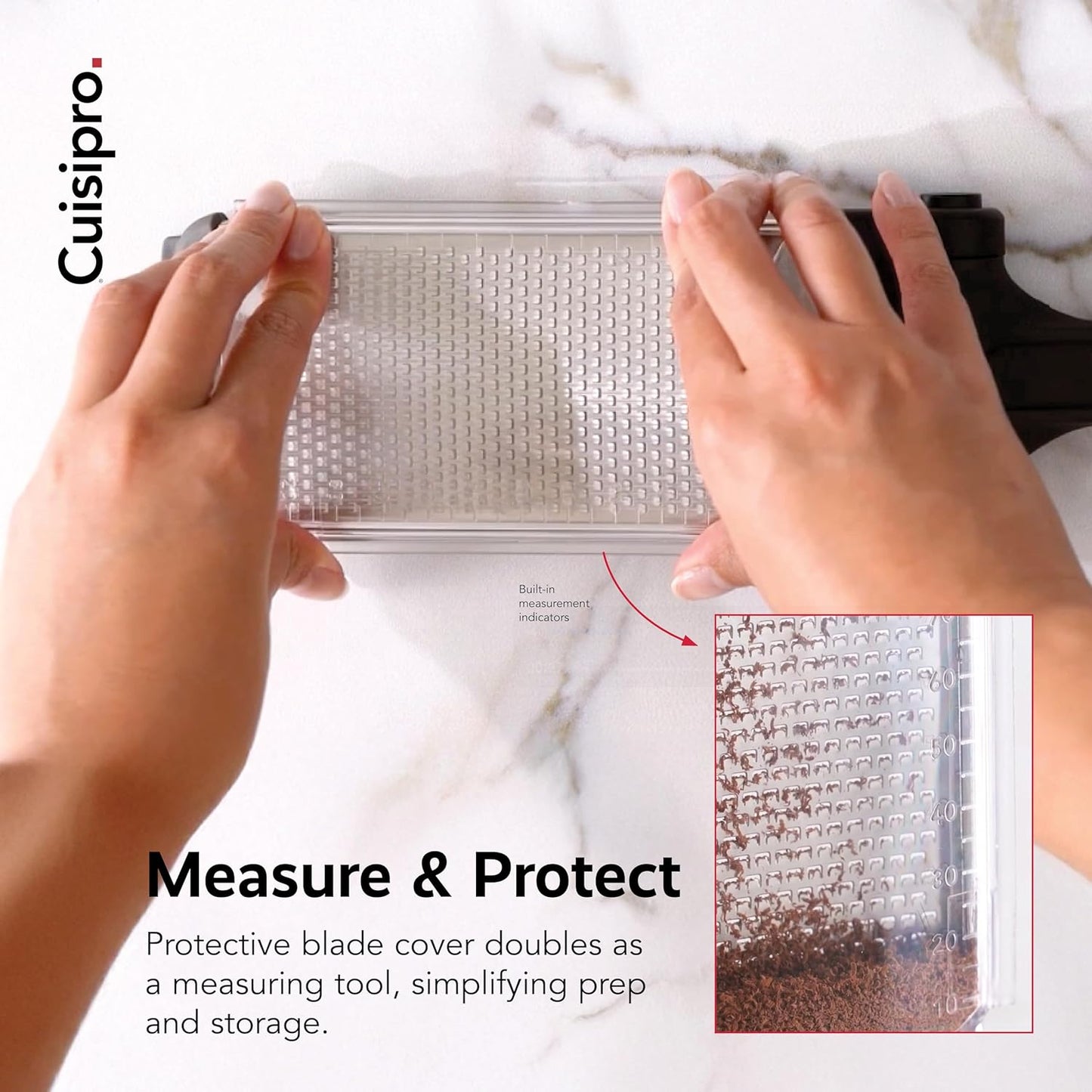 CUISIPRO Surface Glide Technology Stainless Steel Folding Handle Grater, Coarse