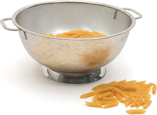 RSVP International Endurance Kitchen Collection Colander Strainer, Mini, Pierced Stainless Steel