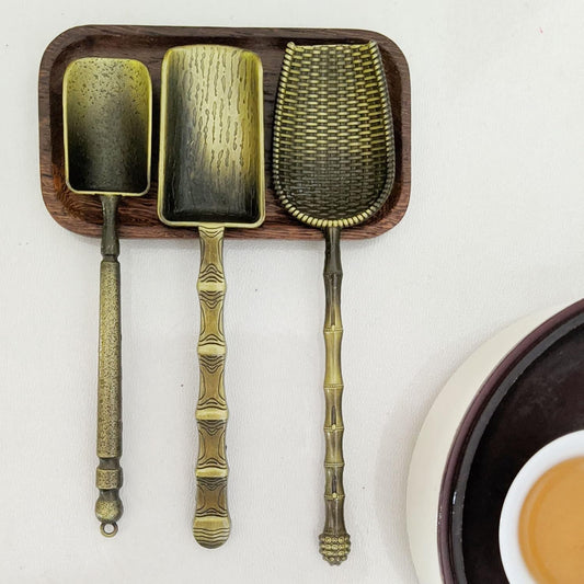 Coffee Scoop Alloy Retro Tea Scoop For Loose Tea Vintage Measuring Spoons Home Decor,set of 8