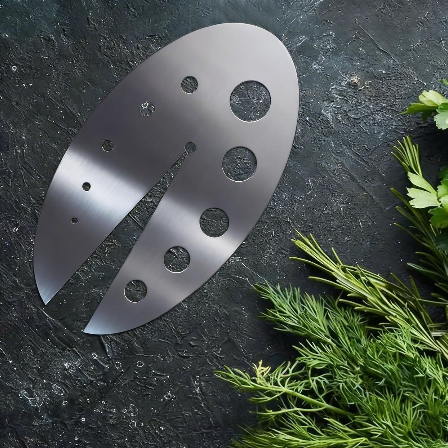 Herb Stripper 11 Holes, Herb Stripper Bowl Stainless Steel Cutter Kitchen Stripping Tool