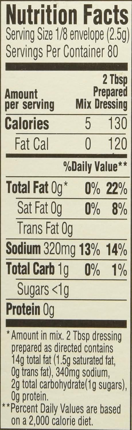 Good Seasons Italian Salad Dressing & Recipe Mix 0.7oz, 10 Pouches, Total Net 7oz