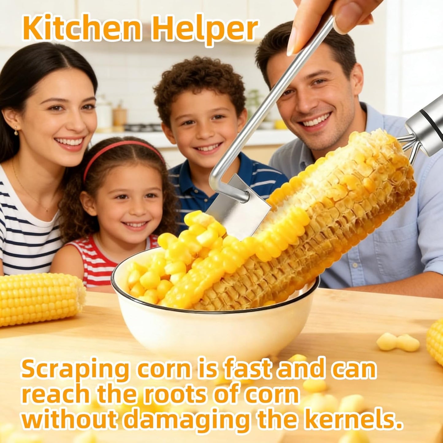 2PCS Corn Peeler, 2026 New Upgrade Corn Cob Peeler Stripper Cutter Remover,Stainless Steel Corn Stripping Tool for Corn on the Cob for Home Kitchen, Restaurant, Picnic