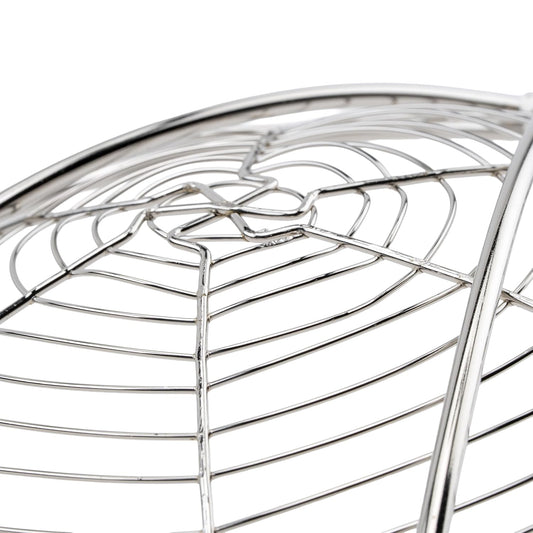 Winco Round Spiral Skimmer, 9-Inch, Nickel