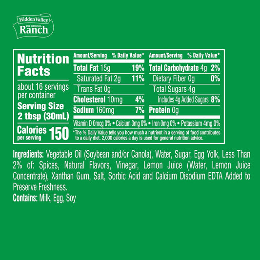 Hidden Valley Coleslaw Condiment and Dressing, Easy Squeeze Bottle, 16 fl oz (Package May Vary)