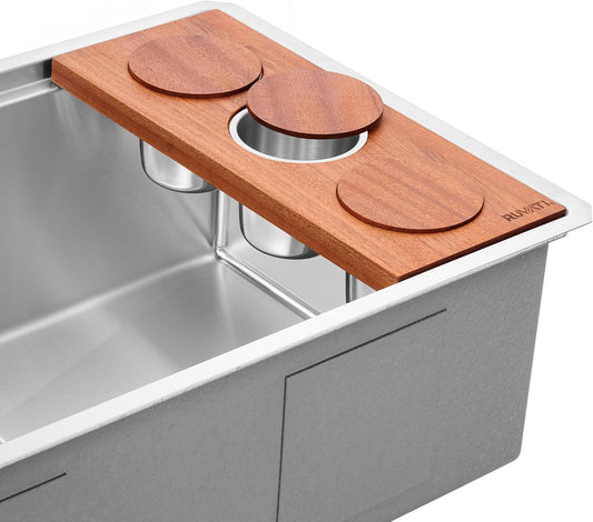 Ruvati Wood Platform with Mixing Bowl and Colander (complete set) for Workstation Sinks - RVA1288