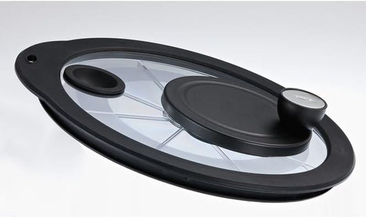 15695 Stainless Steel Large Salad Spinner with Glass Lid