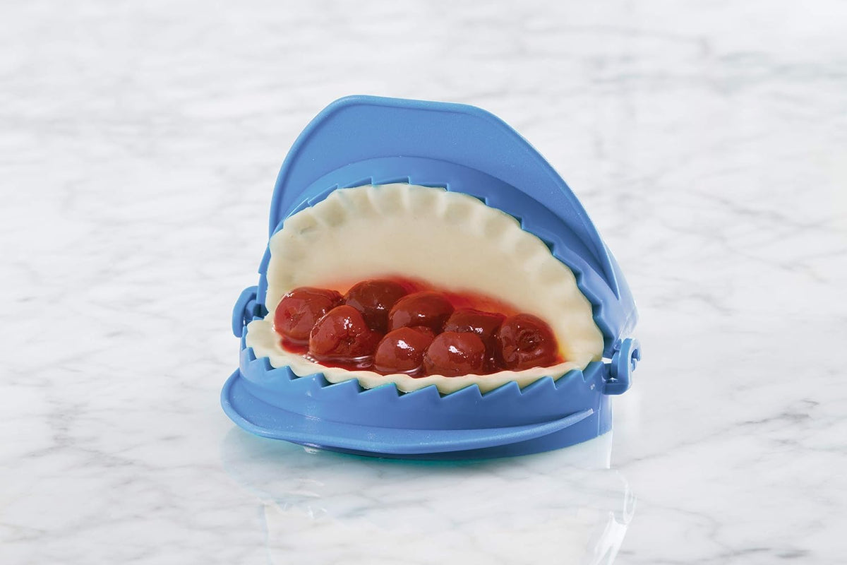 PrepWorks 3pc Dough Press Set, Pie, Empanada, & Dumpling Presses, BPA-Free | Features Dough Circle Cutter on Back of Each Press, Simply Fill, Fold, and Press to Seal
