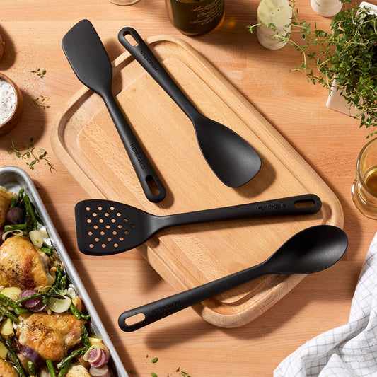 Silicone Onyx 4-pc Chef's Cooking Utensil Set