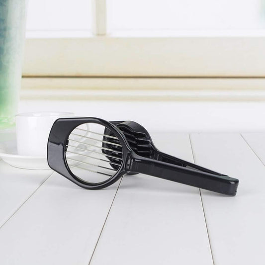 Egg Slicer Cutter,Long Handle Egg Slicer Mushroom Tomato Fruit Cutter Stainless Steel Blades Home Kitchen Bar Tool