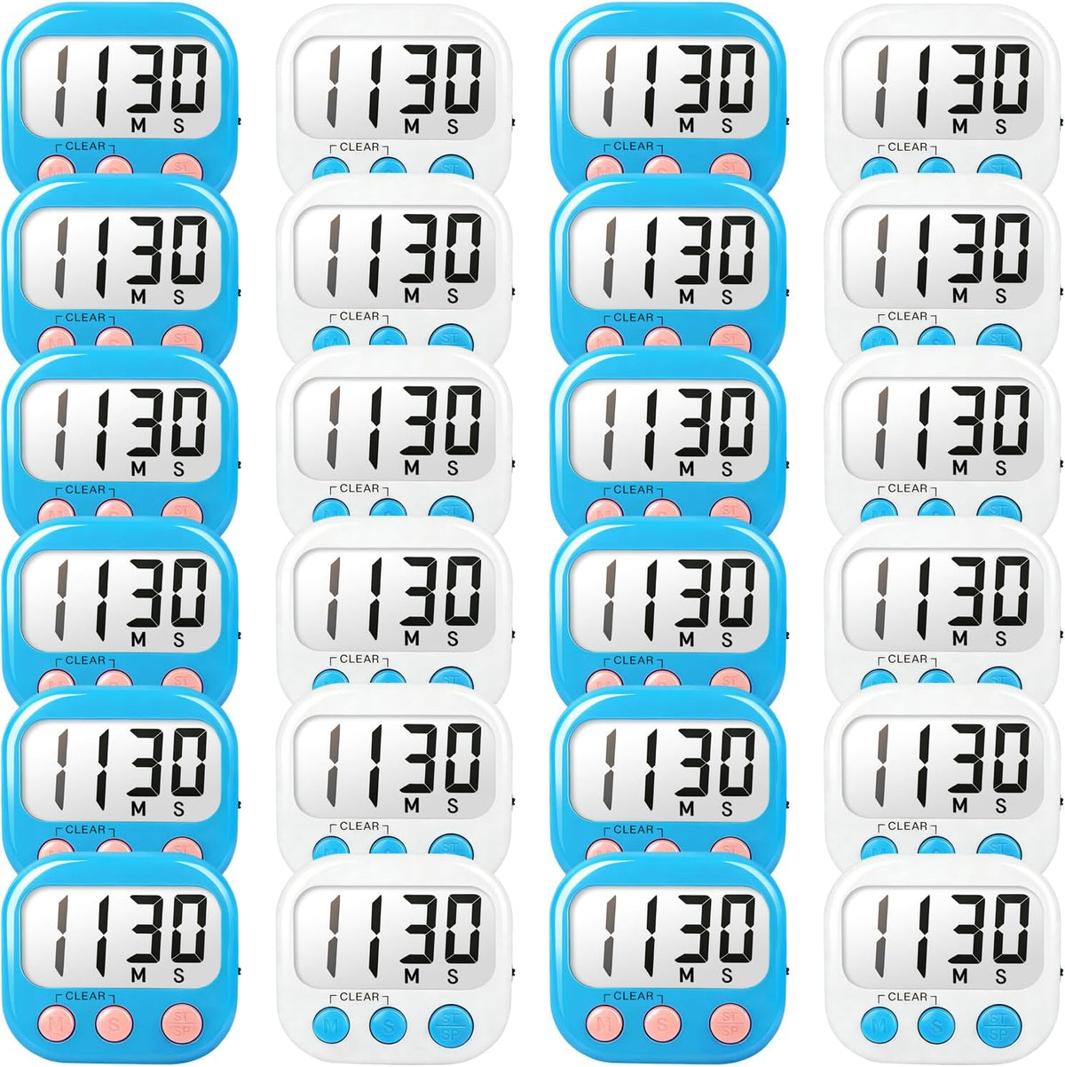 Digital Timer for Kids Classroom Timers for Teachers 2 Pack Blue Green