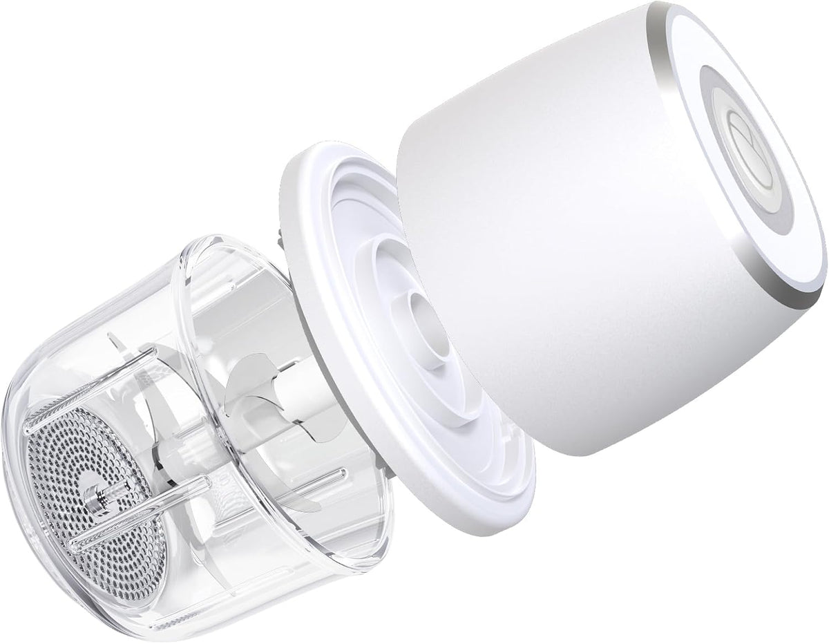 Electric Garlic Chopper With Glass Bowl Cordless Mini Food Processor(White)