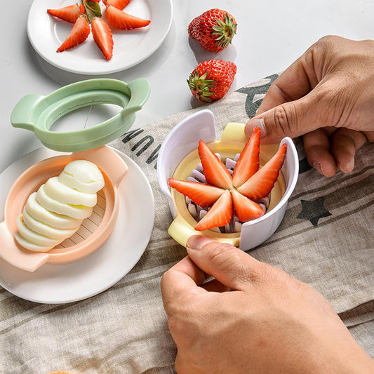 Egg Slicer for Hard Boiled Eggs,Strawberry Slicer Cutter,Fruit Cutter