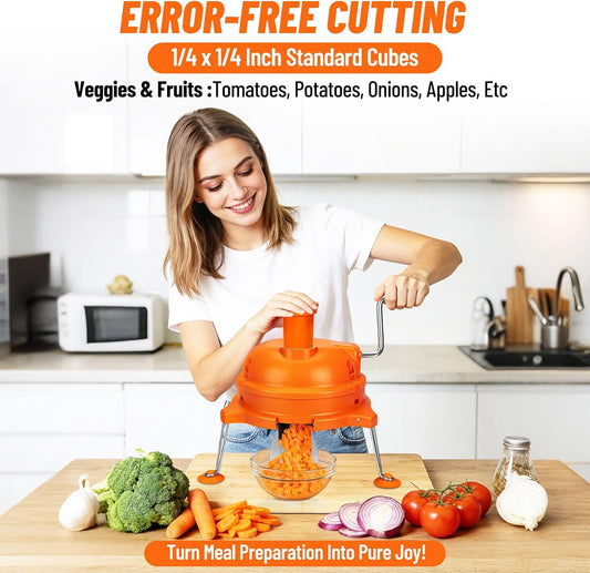 CL003 Dynacube Vegetable Dicer Commercial, 2 PCS Replaceable Blades for Dynamic, 1/4" x 1/4" Dynacube Dicer, Food-Grade 304 Stainless Steel Blades, Tomato Dicer, Potato Cuber, Vegetable Cube Cutter