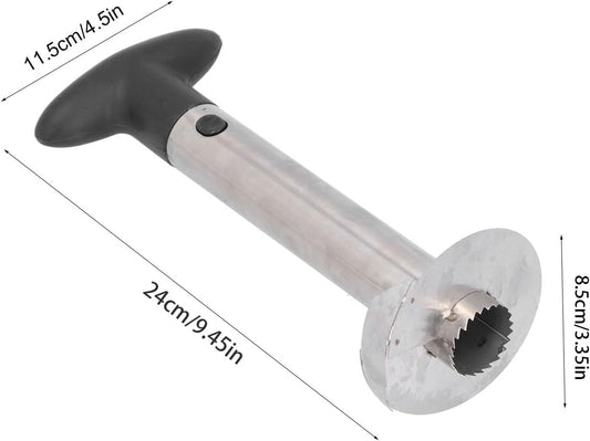 Pineapple Corer, Stainless Steel Pineapple Cutter Tool with Ergonomic Handle, Easy to Use for Peeling Coring Slicing