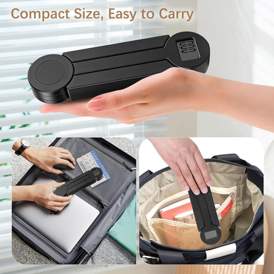 Folding Food Scale, Digital Kitchen Scale, Portable Food Scale Travel Scale for Food, Collapsible Mini Pocket Scale Grams and Ounces, Ideal for Diet Calorie Control Compact Kitchen (Black)