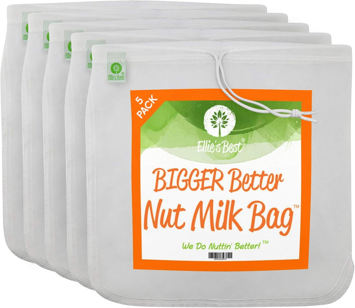 Pro Quality Nut Milk Bag – Big XL Commercial Food Grade – Strong Durable Reusable Almond Milk Straining Bags & All Purpose Fine Mesh Nylon Cheesecloth Strainer– Juicing-Cheese–Recipes & Vids