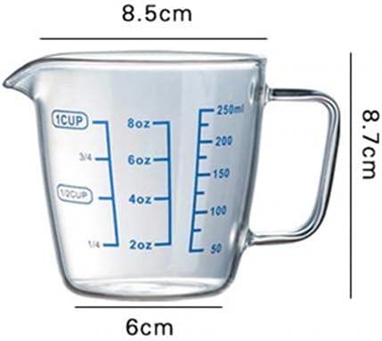250ml 500ml Heat-resisting Glass Measuring Cup Milk Scale Microwave Measure Jug (250ml)