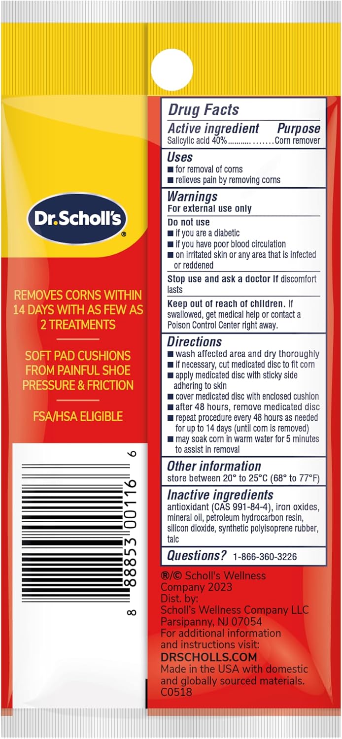 Corn REMOVERS, 9 Ct // Removes Corns in as Few as 2 Treatments, Maximum Strength, Stays on All Day