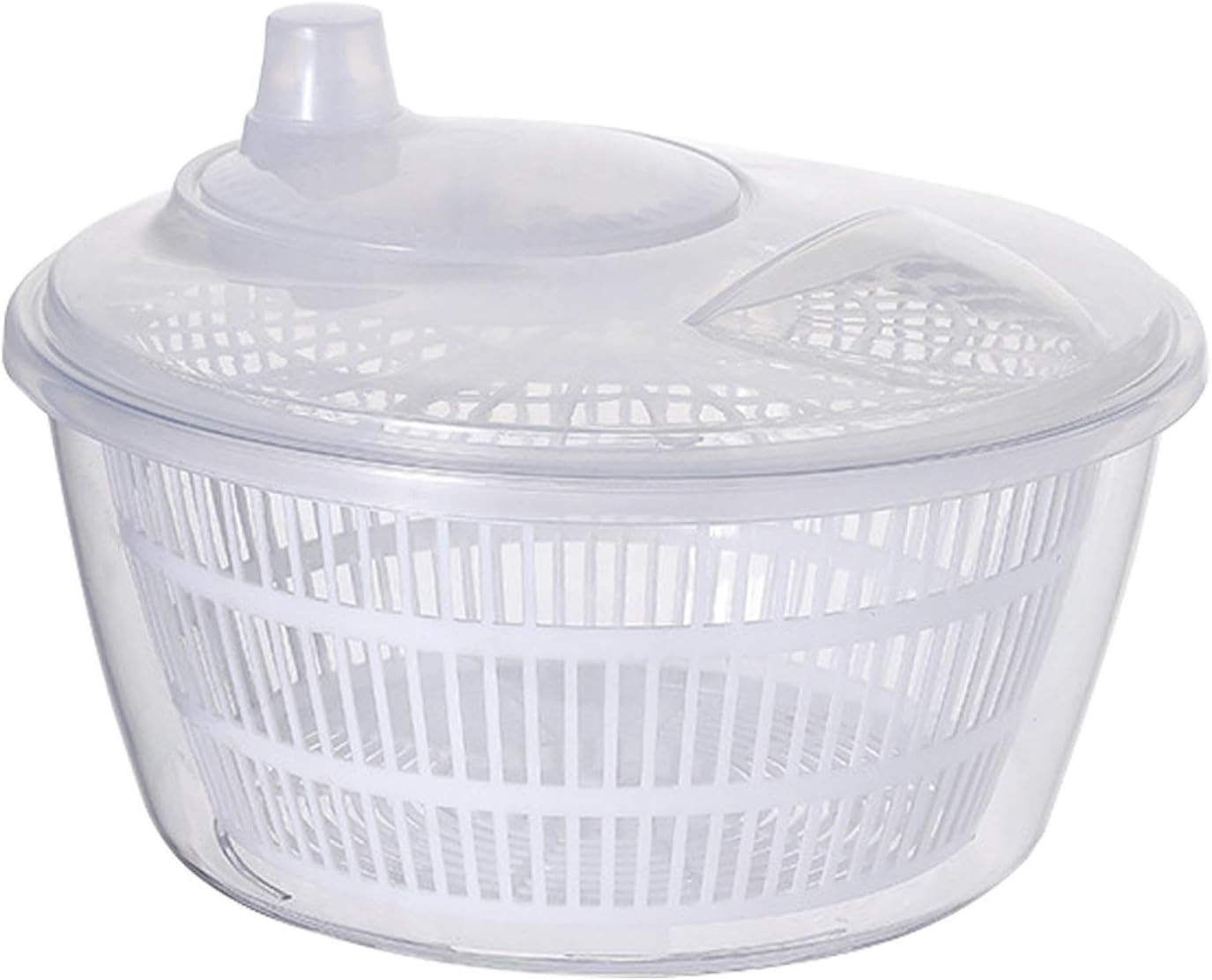 Large Manual Salad Spinner | Efficient Lettuce Washer with Secure Lid, Rotary Handle & Drainer for Quick Drying of Leafy Greens & Fruits in Home Kitchen Hot Pink