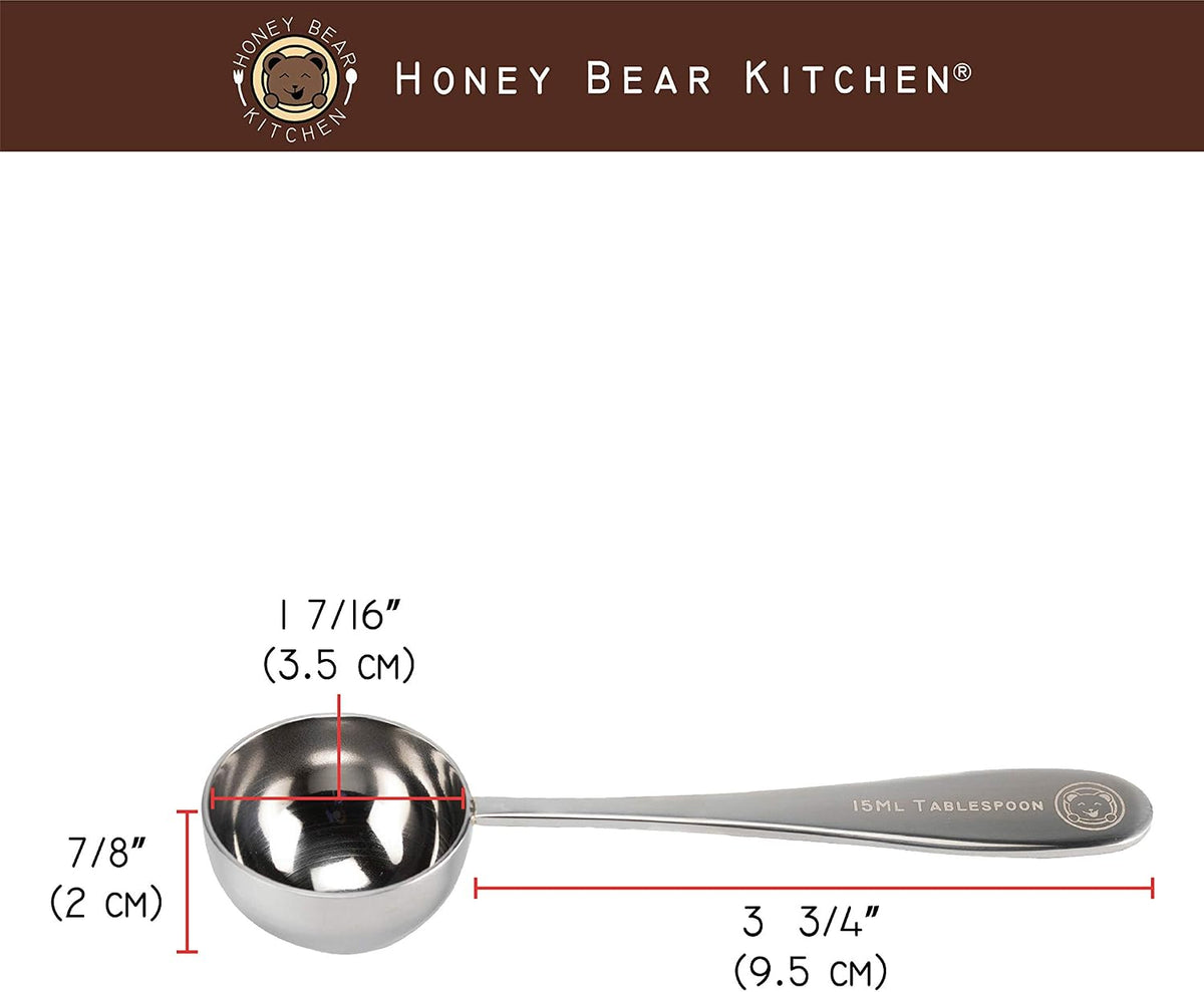 7.5 ml '1 perfect tea spoon' Measuring Scoop Spoons, Gold Polished Stainless Steel, Set of 2