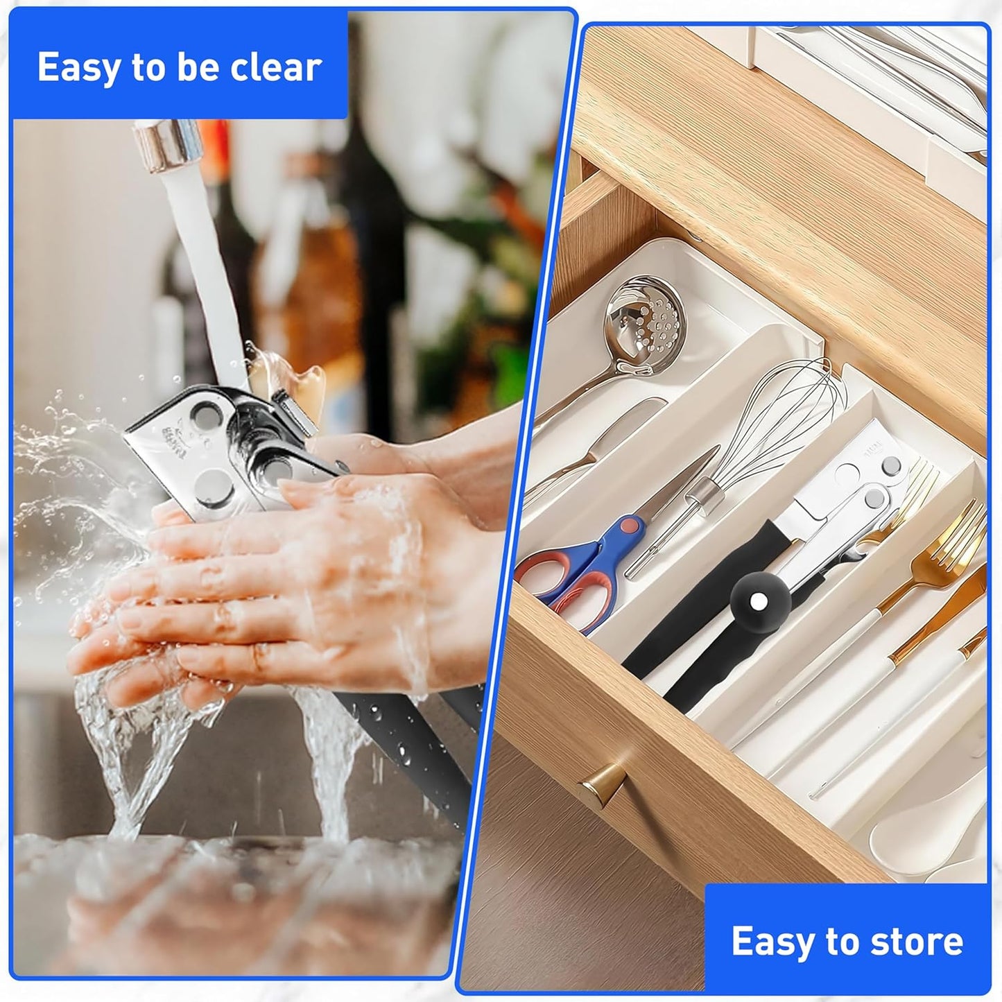 Anti-slip Stainless Steel Hand-cranked Can Opener, Manual Heavy-duty with Sharp Blade and Smooth Edge Cutting, Comfortable Extra-long Handle and Large Knob, Easy-to-Use Large Handheld Can Opener