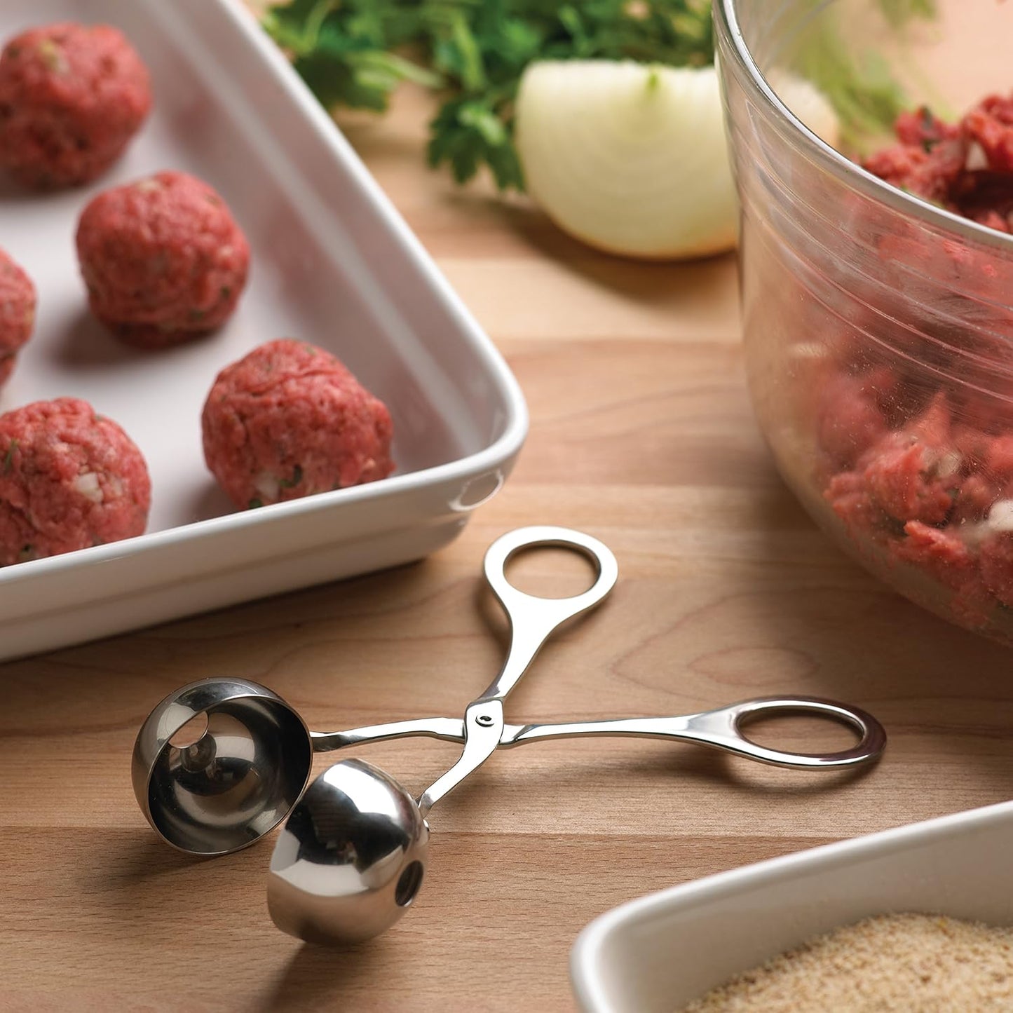 Fox Run Mmeat Baller, 1.5", Metallic