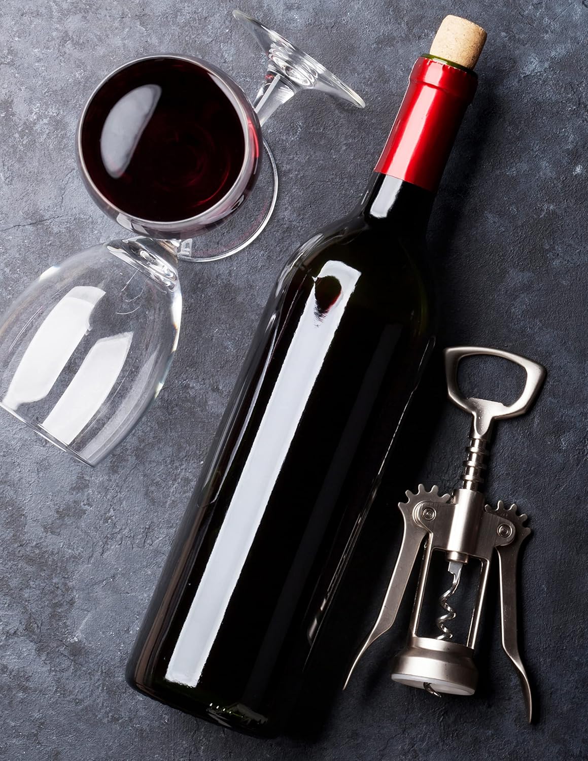 IMUSA USA Winged Corkscrew for Wine and Beer Bottles